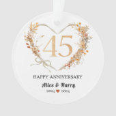 45. Saphire Wedding Anniversary Keepake Ornament (Vorderseite)