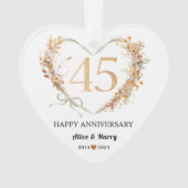 45. Saphire Wedding Anniversary Keepake Ornament (Vorderseite)