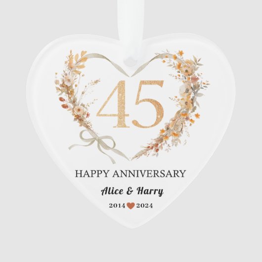 45. Saphire Wedding Anniversary Keepake Ornament (Vorderseite)