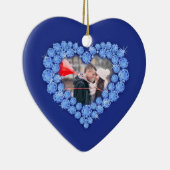 45. Saphirjubiläum Custom Foto Blue Keramik Ornament (Rechts)