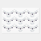 45. Saphirjubiläum Ehemann & Ehefrau Geschenkpapier Set (Vorderseite 3)