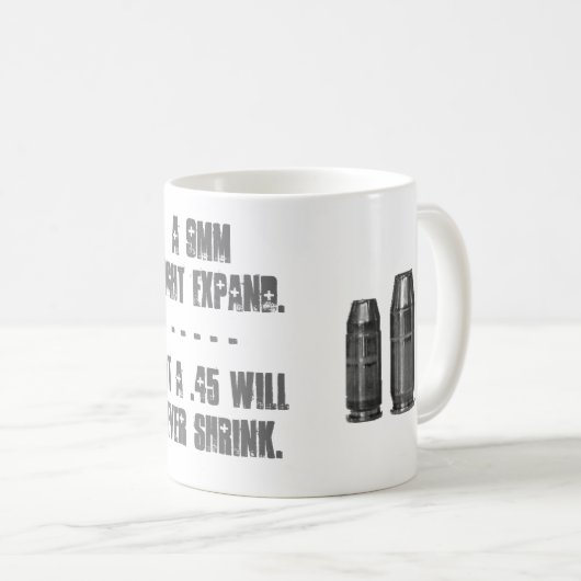 .45 schrumpfen nicht - Grau Kaffeetasse (VorderseiteRechts)