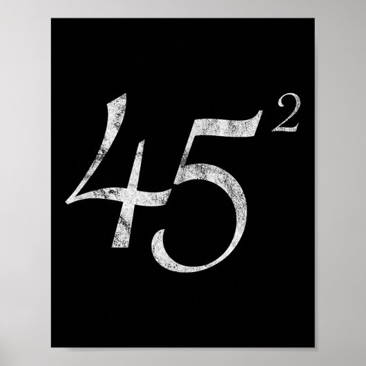 45 Squared Präsident Trump 2020 Second Term Gesche Poster (Vorne)