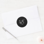45 Squared Präsident Trump 2020 Second Term Gesche Runder Aufkleber (Umschlag)