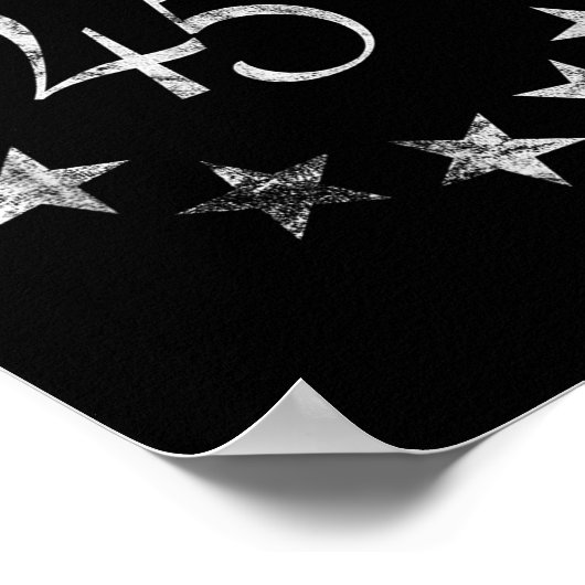 45 Squared Trump Betsy Ross Flag 2020 Zweite Amtsz Poster (Ecke)