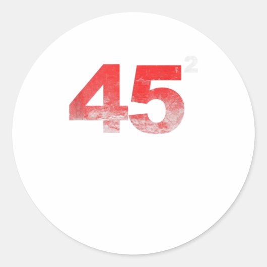 45 Squared Trump Wiederwahl bedrückte vinta Runder Aufkleber (Vorderseite)