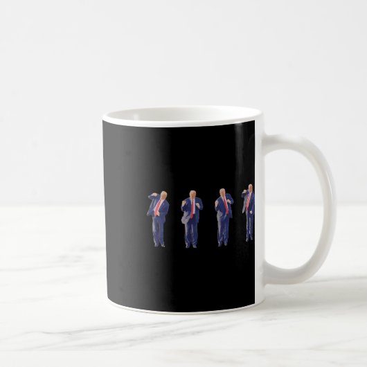 45 Tanzpräsident Donald J Trump 2024 Niemals Surre Kaffeetasse (Rechts)