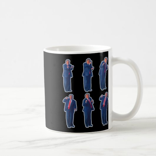 45 Tanzpräsident Donald J Trump 2024 Niemals Surre Kaffeetasse (Rechts)