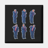 45 Tanzpräsident Donald J Trump 2024 Niemals Surre Magnet (Vorne)