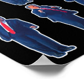 45 Tanzpräsident Donald J Trump 2024 Niemals Surre Poster (Ecke)