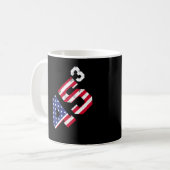 45³ Trump 2028 45 Kubed Third Term Präsident Ameri Kaffeetasse (Vorderseite Links)