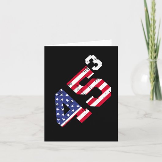 45³ Trump 2028 45 Kubed Third Term Präsident Ameri Karte (Vorderseite)