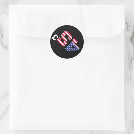 45³ Trump 2028 45 Kubed Third Term Präsident Ameri Runder Aufkleber (Tasche)
