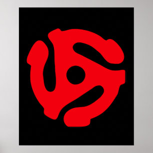 45 U/min-Aufnahme-Kunst für Music Geeks Poster
