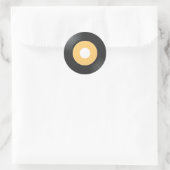 45 U/min-Rekord Runder Aufkleber (Tasche)