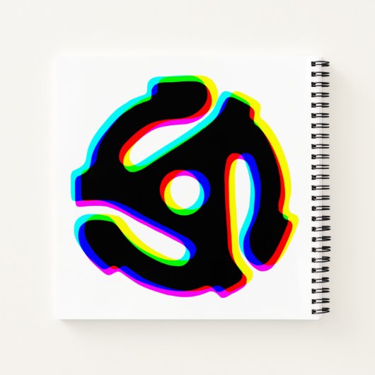 45 U/min-Rekordrekorder Square Spiral Notebook Notizblock (Rückseite)