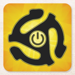 45 U-/minPower-Aufzeichnungs-Adapter Rechteckiger Pappuntersetzer