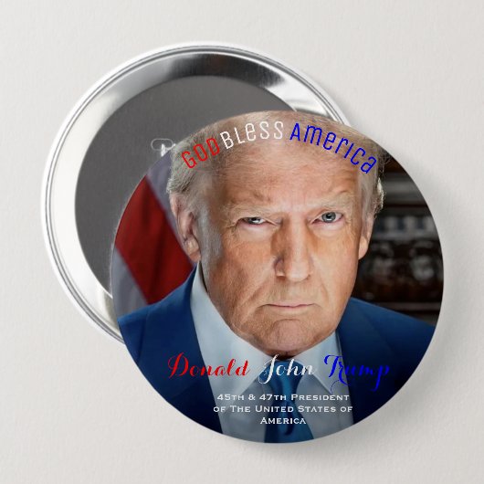 45. und 47. US-Präsident Donald Trump Button (Vorne & Hinten)