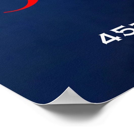 45. und 47. US-Präsident Donald Trump Poster (Ecke)