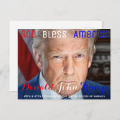 45. und 47. US-Präsident Donald Trump Postkarte (Vorne/Hinten)