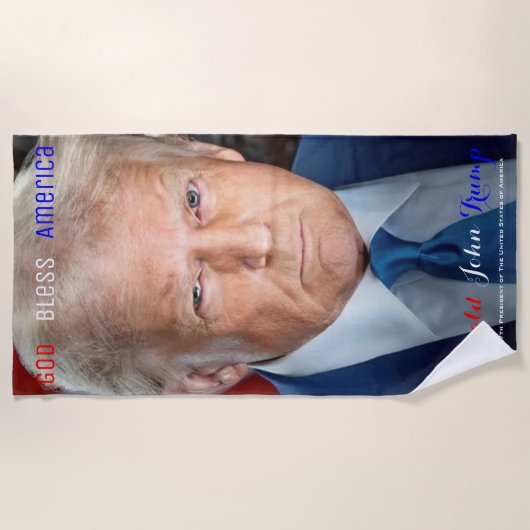 45. und 47. US-Präsident Donald Trump Strandtuch (Vorderseite)