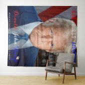 45. und 47. US-Präsident Donald Trump Wandteppich (Beispiel (Horizontal))