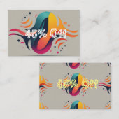 45 % Unglaubliche Ersparnisse garantiert! Rabattkarte (Vorne/Hinten)