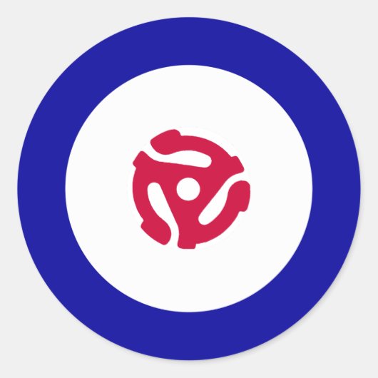 45rpm Mod Target T - Shirt Runder Aufkleber (Vorderseite)