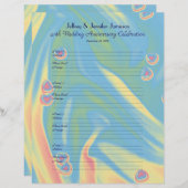 45th Anniversary Hearts Guest Book Sign-In Page (Vorne/Hinten)