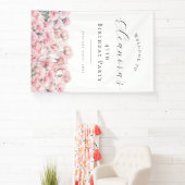45th Birthday Party January Birth Flower Welcome Banner (InSitu)
