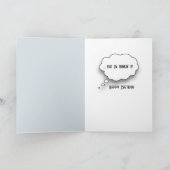 45th Birthday Watercolor Owl In Winter Hat Karte (Innenseite)