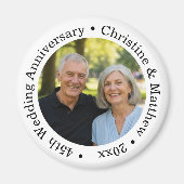 45th Wedding Anniversary Add Your Own Couple Photo Magnet (Vorne)