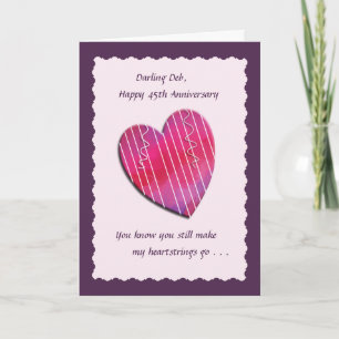 45th Wedding Anniversary Card Karte