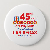 45th Wedding Anniversary Las Vegas Trip Button (Vorderseite)