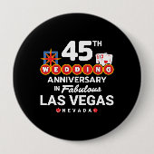 45th Wedding Anniversary Las Vegas Trip Button (Vorderseite)