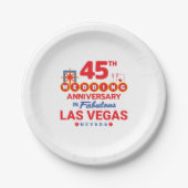45th Wedding Anniversary Las Vegas Trip Pappteller (Vorderseite)