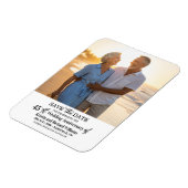 45th Wedding Anniversary Save the Date Photo Magnet (Linke Seite)