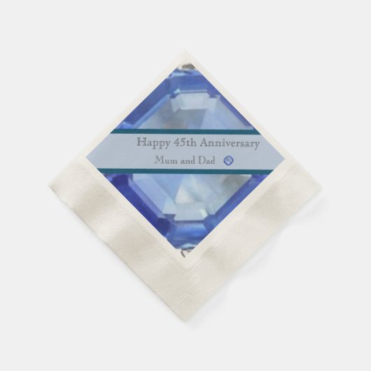 45th Wedding Anniversary  Serviette (Ecke)