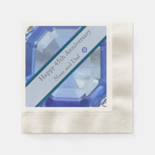 45th Wedding Anniversary Serviette (Vorderseite)
