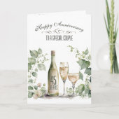 45th Wedding Anniversary Wine and Ivy Karte (Vorderseite)