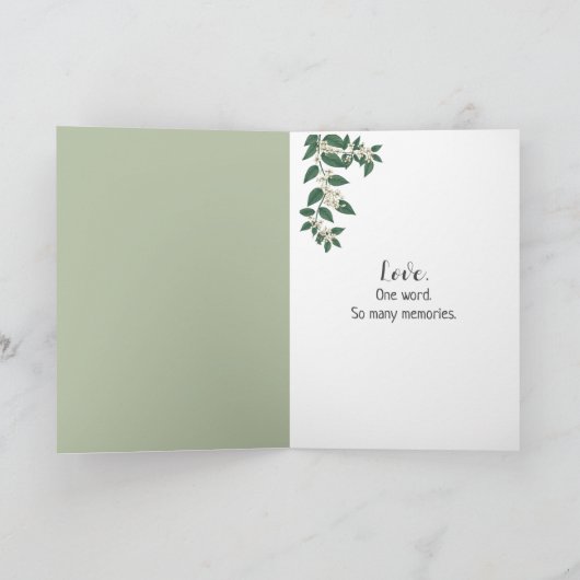 45th Wedding Anniversary Wine and Ivy Karte (Innenseite)