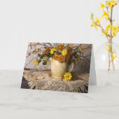 4692 Herbstfloral Geburtstagskarte Karte (Gelbe Blume)