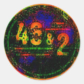46 & 2 RUNDER AUFKLEBER (Vorderseite)