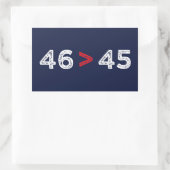 46 > 45 - Trump hat Biden gewonnen I Rechteckiger Aufkleber (Tasche)