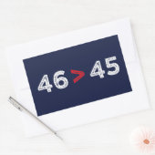 46 > 45 - Trump hat Biden gewonnen I Rechteckiger Aufkleber (Umschlag)