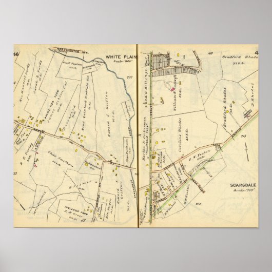 46-47 Weiße Ebenen, Scarsdale Poster (Vorne)