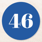 "46" Biden-Präsident, Biden Harris 2020, Wahl Runder Pappuntersetzer (Vorderseite)