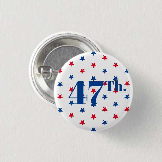 46 Biden Präsident rot-blaue Sterne patriotisch Button (Vorne & Hinten)