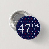 46 Biden Präsident rot-blaue Sterne patriotisch Button (Vorne & Hinten)