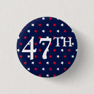 46 Biden Präsident rot-blaue Sterne patriotisch Button